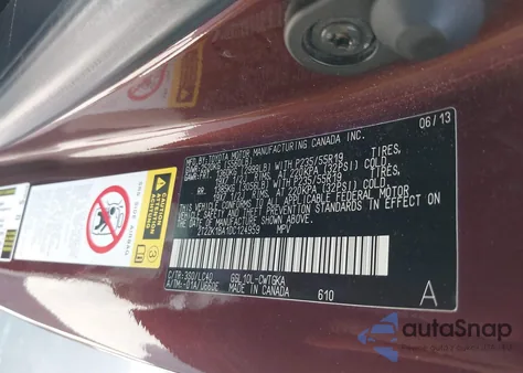 2013 Lexus Rx из США, поврежденный, VIN 2T2ZK1BA1DC124959